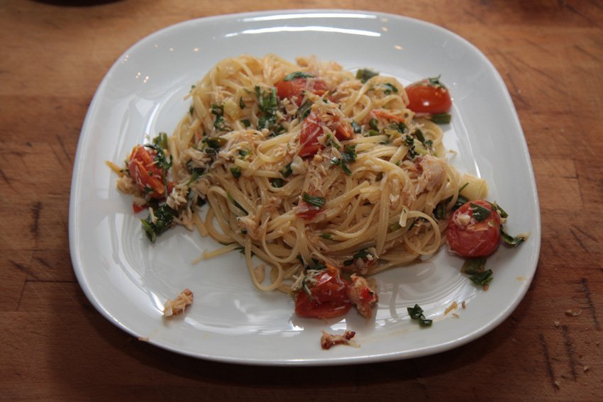 Spicy Crab Linguine