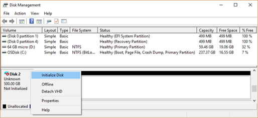 How to Initialize Disk