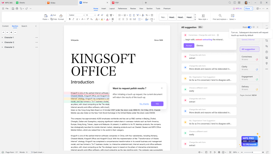 Optimizing Document Quality With WPS AI Spell Check